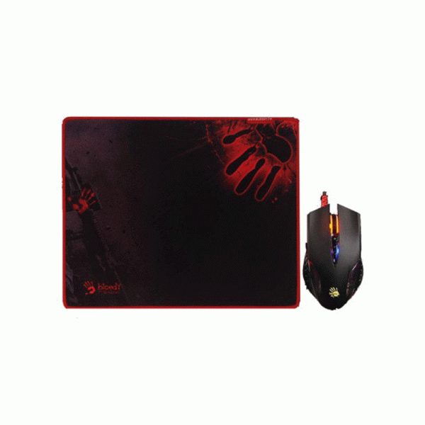 A4Tech Bloody Q8181S Neon X Glide Gaming Mouse & Mouse Pad
