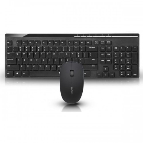 Rapoo X8100 Wireless Multimedia Keyboard & Mouse Combo Black