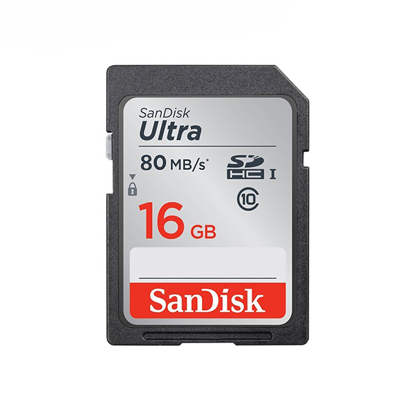 Sandisk Ultra 16GB Class 10 SDHC UHS-I Memory Card